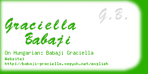graciella babaji business card